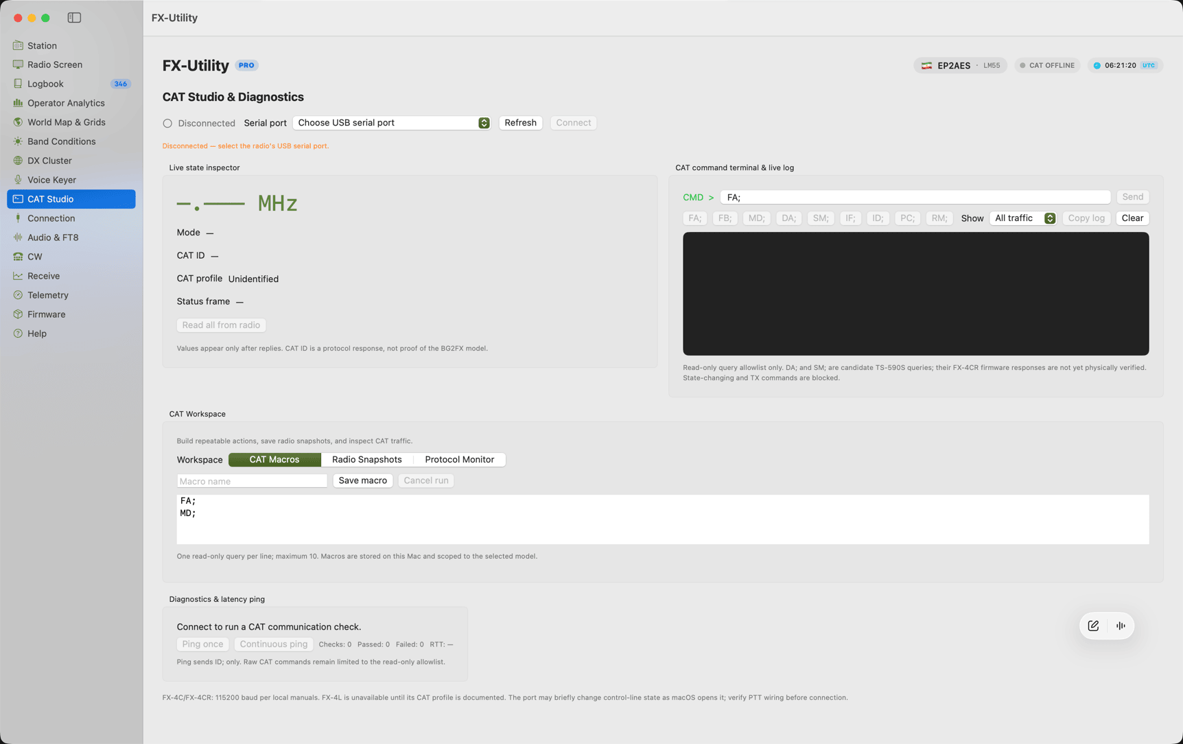 CAT Studio Diagnostic Terminal Screenshot